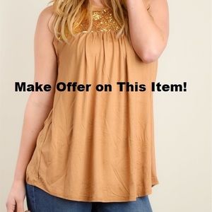BRAND NEW Spring Embellished Sleeveless Top